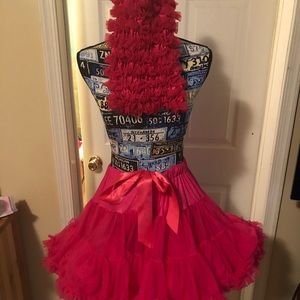 Girls Pink Ruffle Pettiskirt set